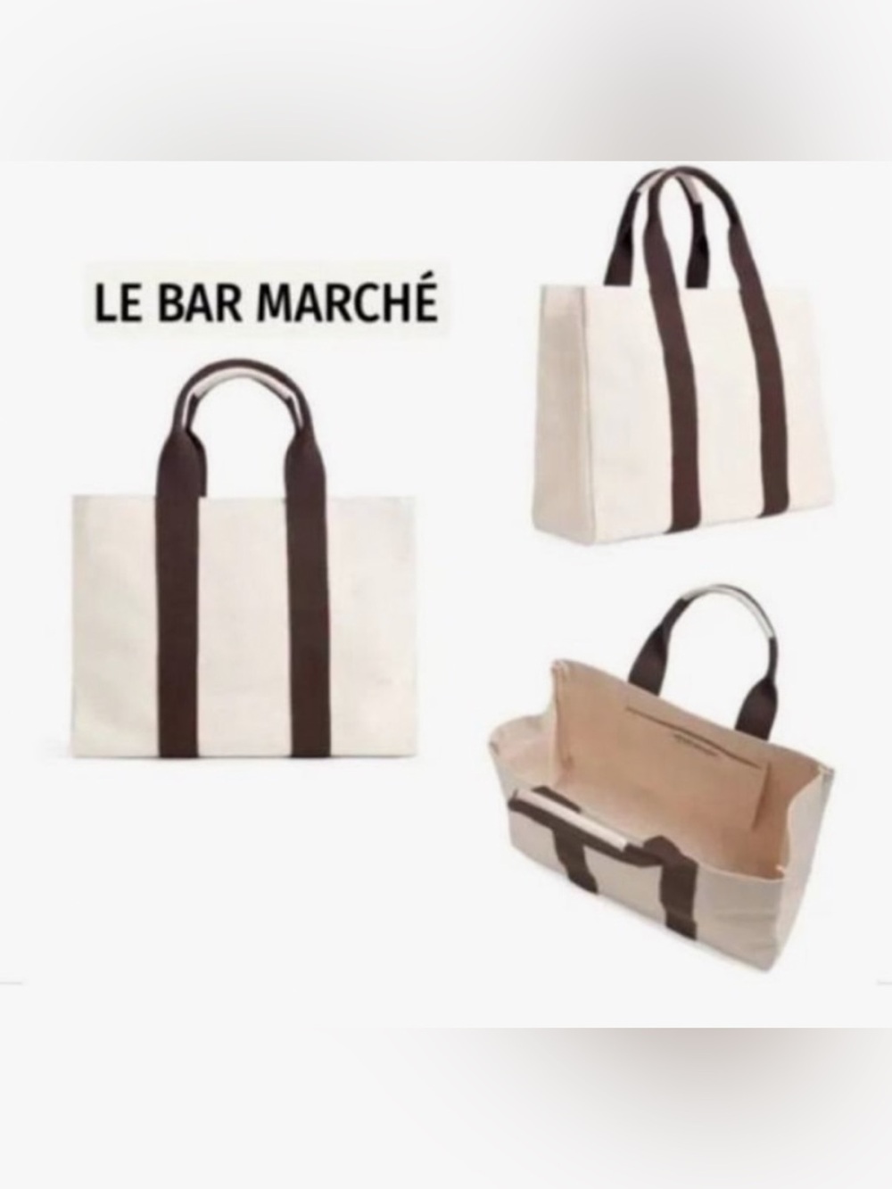 LE BAR MARCHÉ Luxury Canvas Tote Bag